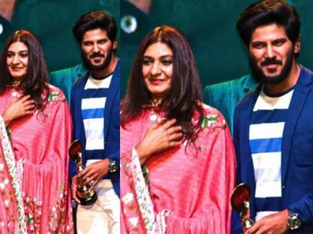 IN PICS! When Dulquer Salmaan Received An Award From Sulfath Mammootty!