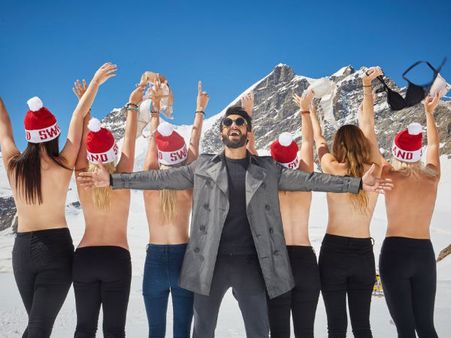 Lucky Chap! Ranveer Singh Shares A Picture With Topless Young Women