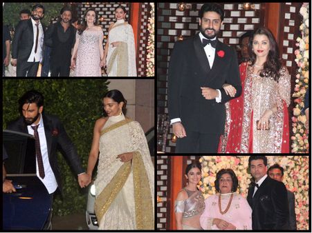 Pictures From Ambani's Bash: Deepika Padukone-Ranveer Singh's PDA; SRK & Aishwarya Rai In Attendance