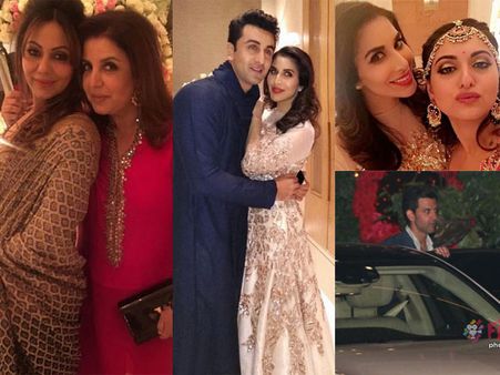 Pictures: Gauri Khan Looks Ravishing At Ambani's Bash; Ranbir Kapoor & Hrithik Too Enjoy The Party