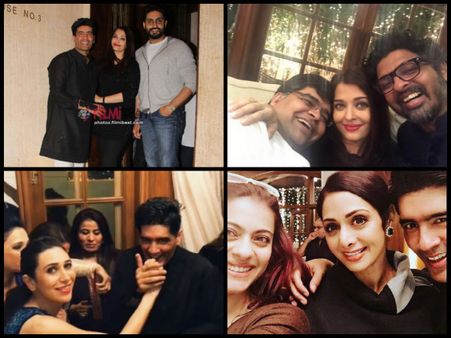 Pictures! Aishwarya Rai, Karisma, Kajol & Others Spotted At Manish Malhotra's Midnight B'day Party!