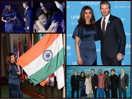 Spectacular Pictures! Priyanka Chopra Spotted With David Beckham At The UNICEF Event