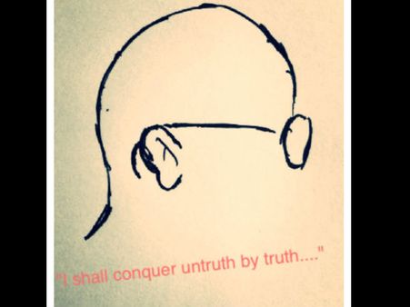 Check Out A Sketch Of Mahatma Gandhi, Made By Shahrukh Khan!