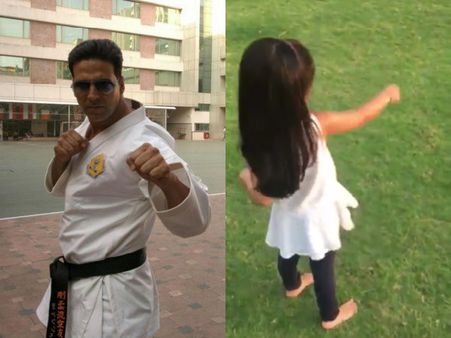 Cute! Akshay Kumar Shares A Clip Of Nitara Learning Martial Arts