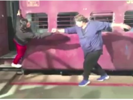 Funny! Ranveer Singh Recreates The Iconic Train Scene From DDLJ With Ganesh Acharya