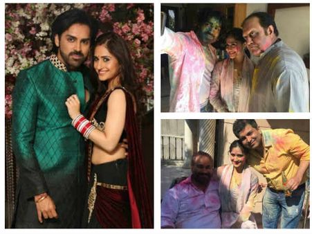 Mayank Gandhi & Hunar Hale Celebrate Holi In Gurgaon!