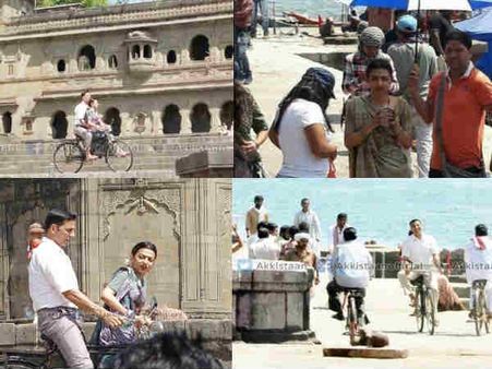 VIRAL: 'Padman' Akshay Kumar & Radhika Apte Shoot A Love Song In Maheshwar; Check Out All Pics!