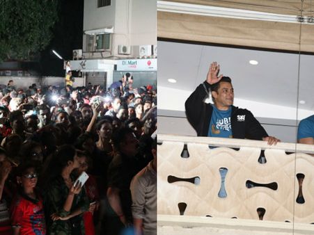 Pics! Fans Go Berserk Outside Salman Khan's Home After Tubelight Trailer Release