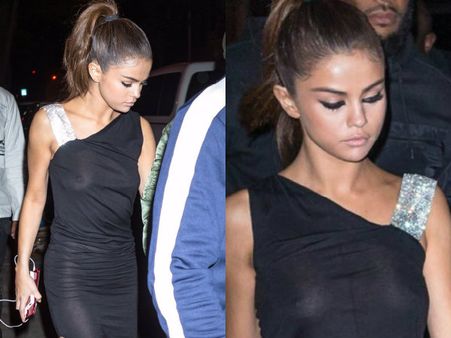 Selena Gomez Suffers Wardrobe Malfunction! Accidentally Flashes Nipple In A Sheer Dress