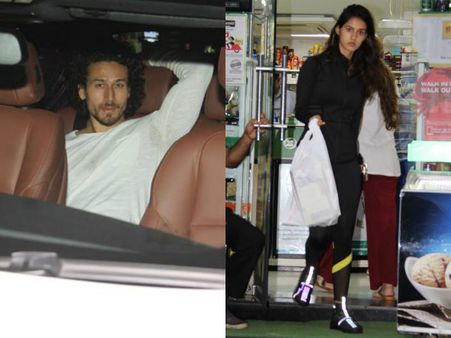 Disha Patani Goes Shopping & Tiger Shroff Waits Patiently Like A Good Boyfriend! View Pictures