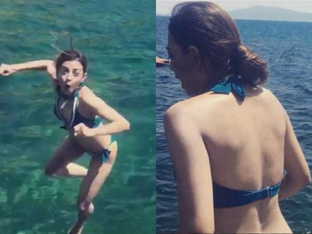Radhika Apte Chills In A Green Bikini In Tuscany, Italy! View Pictures