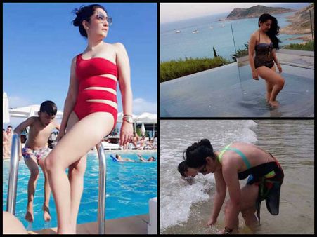 HOT! Sanjay Dutt's Wife Maanayata Dutt Spotted In A Bikini & We Can't Believe She's A Mother Of Two!
