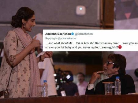Amitabh Bachchan Turns Into Angry Man After Sonam Kapoor Forgets To Reply Back On His B'Day Wishes!