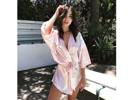 Hot! Amy Jackson's Silk Pink Robe Will Take Away Your Monday Blues!