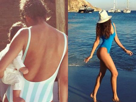 Lisa Haydon Finally Hits The Beach & Sports A Blue Swimsuit! View Pictures
