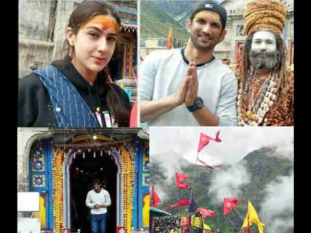 Seeking God's Blessings! Sushant Singh Rajput & Sara Ali Khan Visit The Holy Kedarnath Temple [PICS]