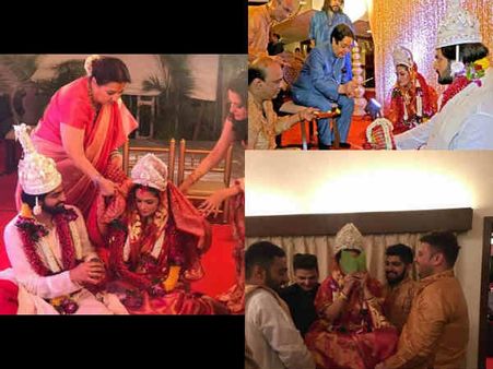 WEDDING PICTURES! Riya Sen Gets Married To BF Shivam Tewari; Looks Resplendent As A Bengali Bride