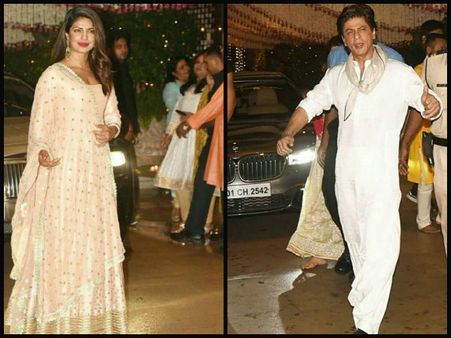 INSIDE GOSSIP & PICS! How Shahrukh Khan IGNORED Priyanka Chopra At The Ambani Bash Is Just SHOCKING!