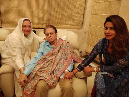 Priyanka Chopra Meets Dilip Kumar & Saira Banu! View Pictures