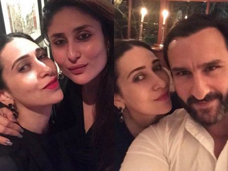 Kareena Kapoor, Saif Ali Khan & Karisma Kapoor Have A Dinner Date! View Pictures