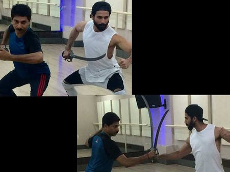 LEAKED PICTURES! Shahid Kapoor Takes Up Sword-Fighting Lessons For Padmavati