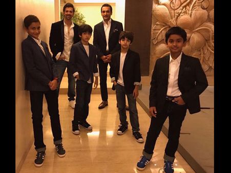 Boys Will Be Boys! Hrithik Roshan's Kids Disrupt A Group Photo
