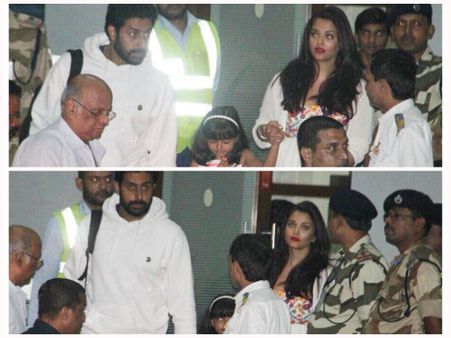 SEE PIC! Aaradhya TWINS With Aishwarya Rai Bachchan & Abhishek Bachchan As She Returns From Maldives