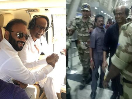 Pictures! Superstar Rajinikanth Heads To Dubai For 2.0 Audio Launch!