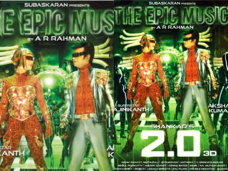 2.0 Poster! Rajinikanth & Amy Jackson Lock Eyes! Are They Enemies Or Romancing?