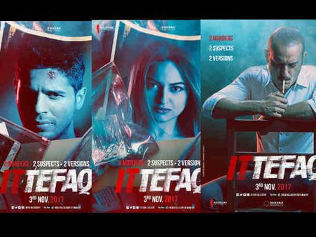 GUILTY OR INNOCENT? Sidharth Malhotra & Sonakshi Sinha Are Accused Of A Crime In Ittefaq New Posters
