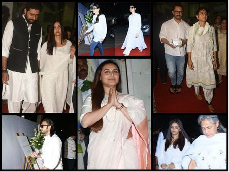 Rani Mukerji's Father’s Prayer Meet Pics! Abhishek, Aishwarya Rai Bachchan, Kareena & Aamir Spotted!
