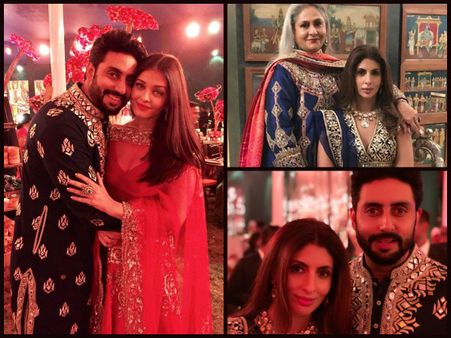 WHAT FAMILY FIGHT? Aishwarya Rai Bachchan Attends A Wedding With Abhishek, Shweta & Jaya Bachchan!