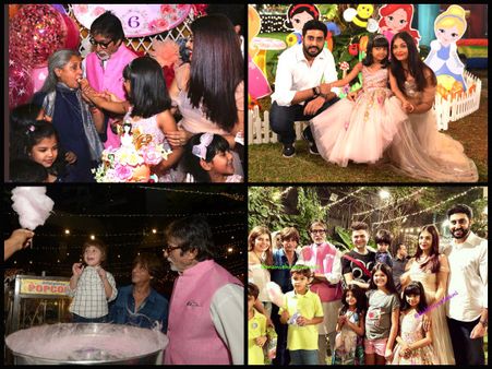 NEW INSIDE PICTURES! Aaradhya Feeds Cake To Jaya Bachchan, Aishwarya Rai Bachchan & Big B Smile On!