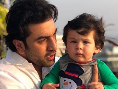 The CUTEST Picture Ever! First Snap Of Ranbir Kapoor With Taimur Ali Khan Is Damn Adorable!