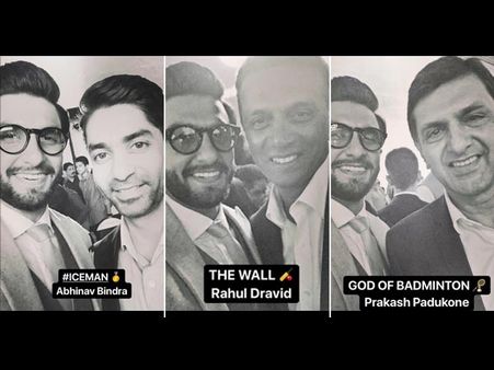 Ranveer Singh Meets Deepika Padukone's Father Prakash Padukone & Other Sportsmen! View Pics