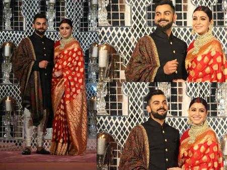 MADE FOR EACH OTHER! First Pics From Virat Kohli- Anushka Sharma's Wedding Reception In Delhi OUT