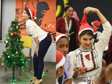 Jacqueline Fernandez Celebrates Christmas With Kids In An NGO! Read Details