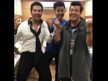 LOL! What's Varun Dhawan Doing With The 'Fukrey Returns' Boys?