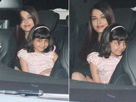 ADORABLE DOLL! Aaradhya Bachchan Smiles For The Paparazzi; Spotted With Yummy Mummy Aishwarya Rai
