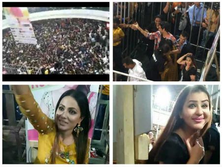 Bigg Boss 11: Fans Go Crazy As Hina, Luv, Vikas & Shilpa Reach The Mall; Fans Misbehave With Hina!