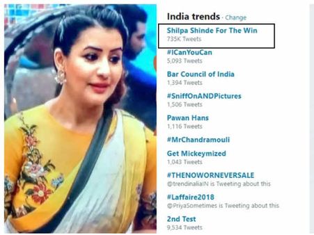 Bigg Boss 11: Shilpa's Fans All Set To Create New Record; Trends #ShilpaShindeForTheWin On Twitter!
