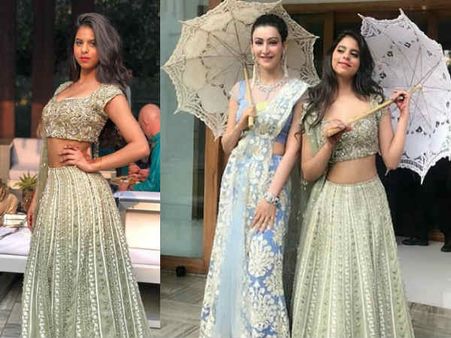 LOVELY! SRK's Daughter Suhana Khan Adds Glitter To A Wedding With Her Traditional Avatar, SEE PICS