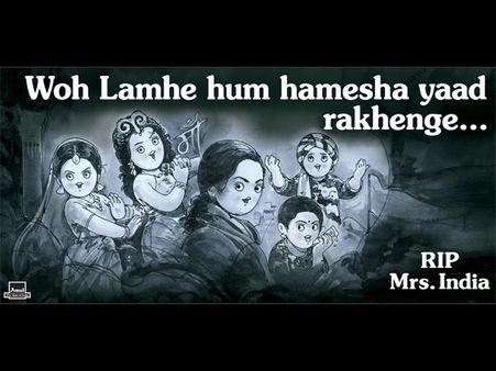 Amul Pays Tribute To Sridevi In Black & White! Calls Her Mrs India