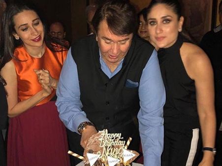 Randhir Kapoor Celebrates His Birthday With His Daughters Kareena Kapoor & Karisma Kapoor! Pictures