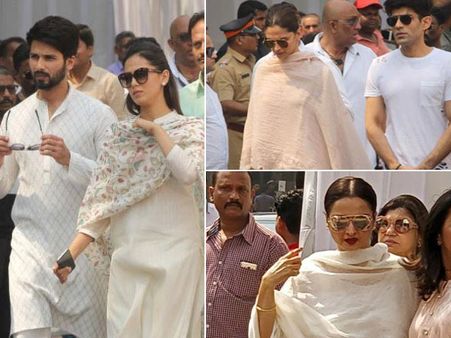 Sridevi's Funeral: Rekha Started CRYING After Hugging Janhvi; Deepika Padukone Says Final Goodbye