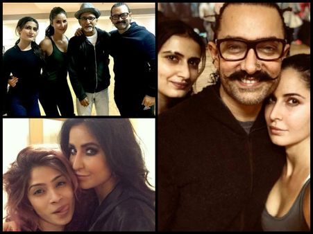 CHUCK CATFIGHT! Katrina Kaif & Fatima Sana Shaikh POSE Together For The FIRST Time; Aamir Joins Them