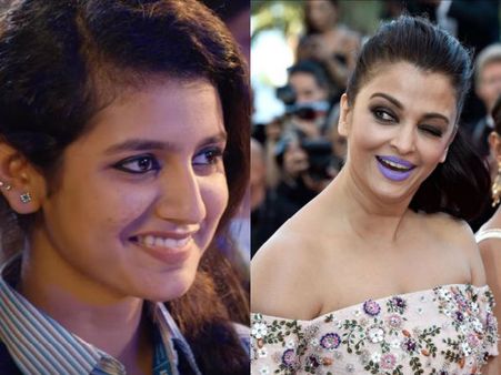 Priya Varrier's Wink Vs Aishwarya Rai, Shahrukh Khan, Deepika Padukone & Salman Khan! Pictures