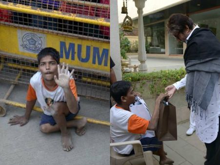 Heart-warming! Amitabh Bachchan Helps A Differently Abled Boy