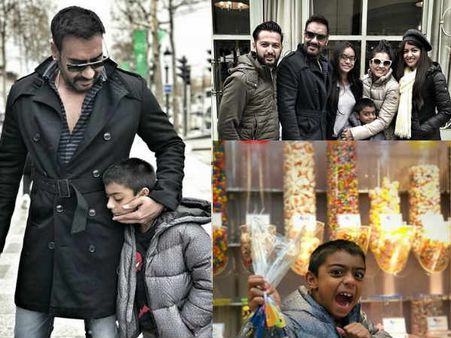 Ajay Devgn Gives A Sneak-Peek Of His Parisian Birthday Celebrations With Kajol & His Kids!