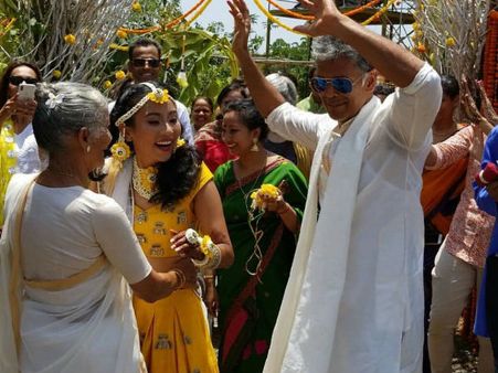 Haldi Ceremony Pictures Of Milind Soman & Ankita Konwar: Lovebirds Dance Their Heart Out